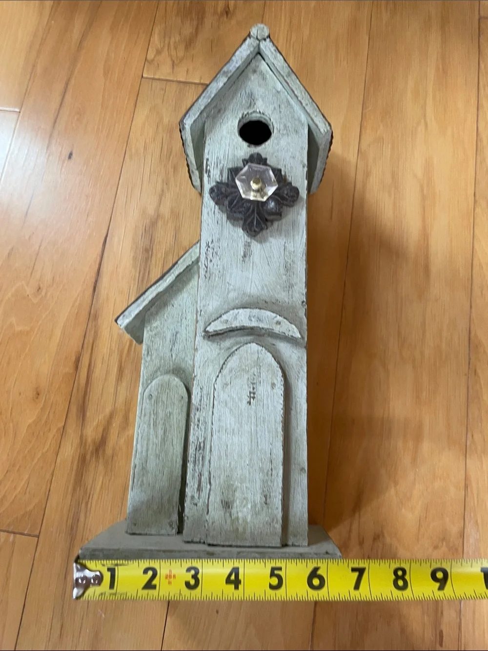 Rustic Green Decorative Wooden Birdhouse